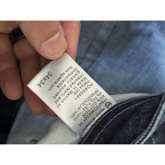 AG Adriano Goldschmied Everett Slim Straight Jeans Men's 34x32 Japanese Denim - Picture 4 of 8